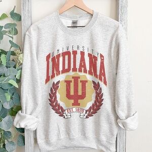 Vintage Indiana Hoosiers sweatshirt-Unisex sizing-Classic Gray- College